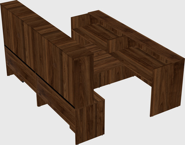 Shared u-shaped reception desks
