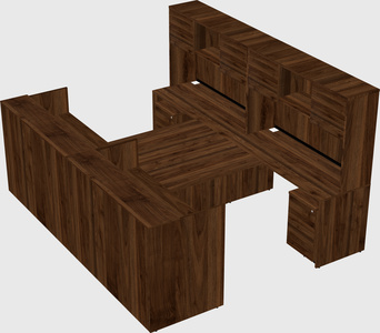 Shared u-shaped reception desks
