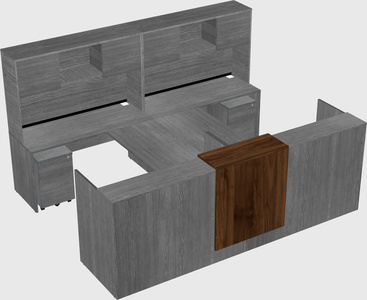 Shared u-shaped reception desks