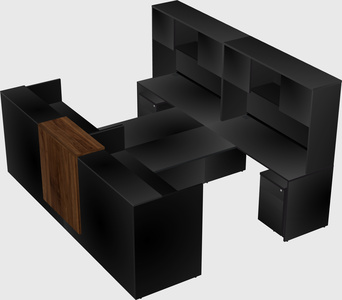 Shared u-shaped reception desks