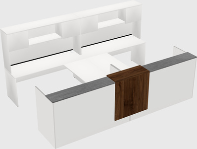 Shared u-shaped reception desks