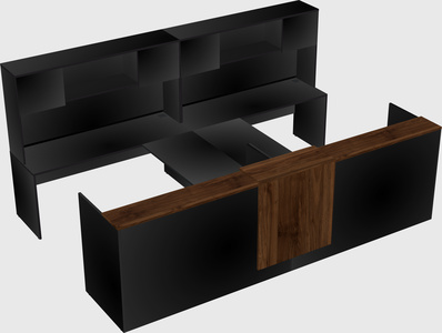 Shared u-shaped reception desks