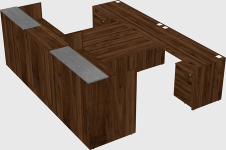Shared u-shaped reception desks