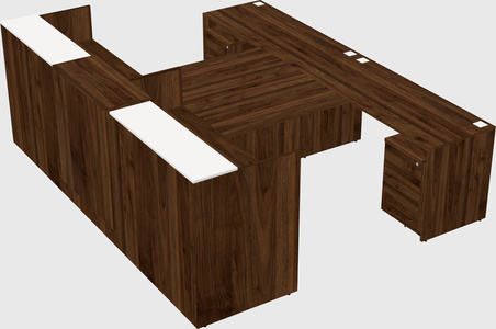 Shared u-shaped reception desks
