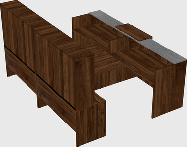 Shared u-shaped reception desks
