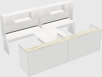 Shared u-shaped reception desks