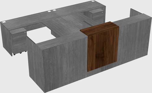 Shared u-shaped reception desks