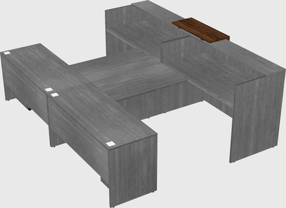 Shared u-shaped reception desks