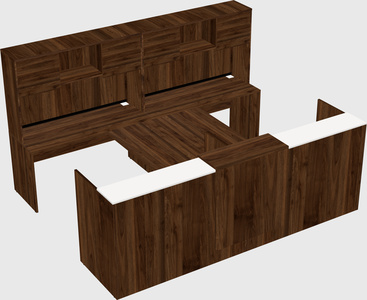 Shared u-shaped reception desks