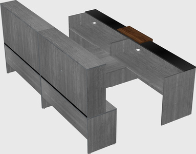 Shared u-shaped reception desks
