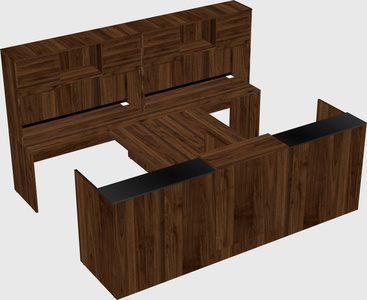 Shared u-shaped reception desks