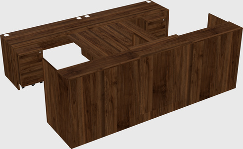 Shared u-shaped reception desks