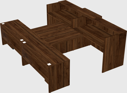 Shared u-shaped reception desks