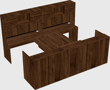 Shared u-shaped reception desks