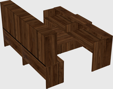 Shared u-shaped reception desks