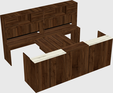 Shared u-shaped reception desks