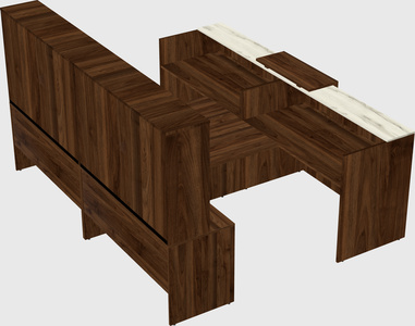 Shared u-shaped reception desks
