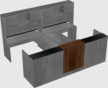 Shared u-shaped reception desks