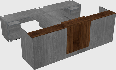 Shared u-shaped reception desks