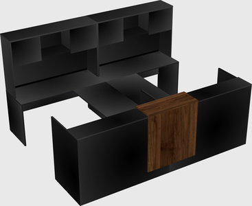 Shared u-shaped reception desks