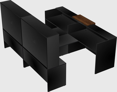 Shared u-shaped reception desks