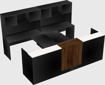 Shared u-shaped reception desks