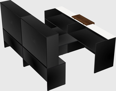 Shared u-shaped reception desks