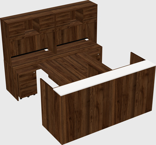 Shared u-shaped reception desks