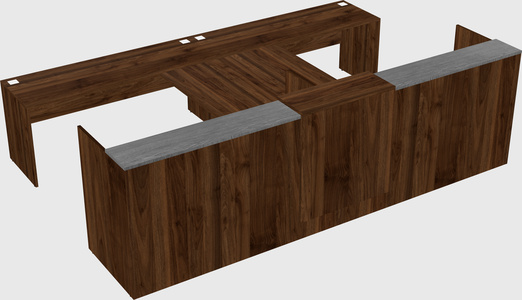 Shared u-shaped reception desks