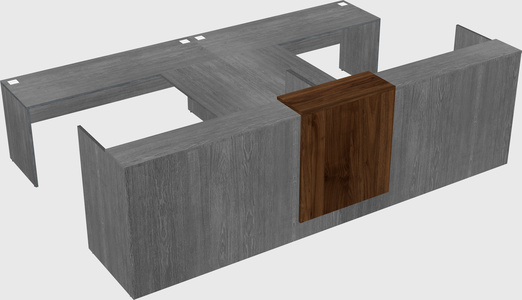 Shared u-shaped reception desks