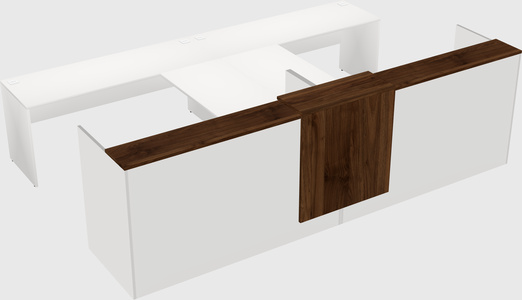 Shared u-shaped reception desks