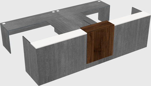 Shared u-shaped reception desks