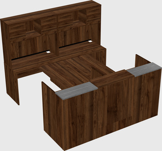 Shared u-shaped reception desks
