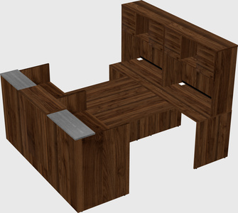 Shared u-shaped reception desks