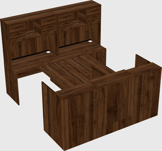 Shared u-shaped reception desks