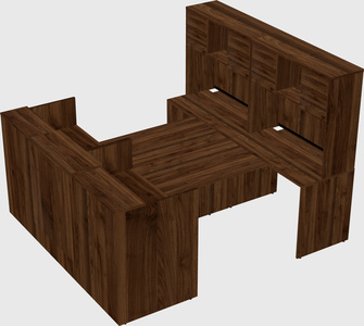 Shared u-shaped reception desks
