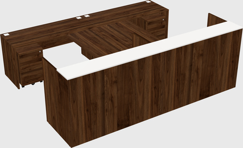 Shared u-shaped reception desks