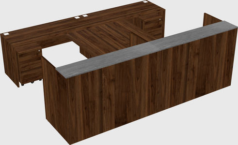 Shared u-shaped reception desks