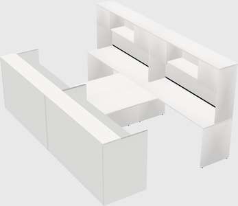 Shared u-shaped reception desks