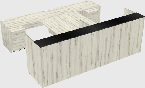 Shared u-shaped reception desks