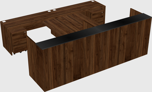Shared u-shaped reception desks