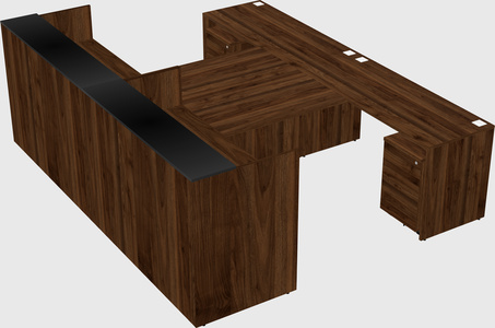 Shared u-shaped reception desks