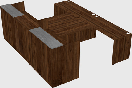 Shared u-shaped reception desks
