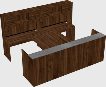 Shared u-shaped reception desks