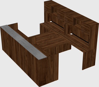 Shared u-shaped reception desks