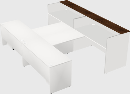 Shared u-shaped reception desks