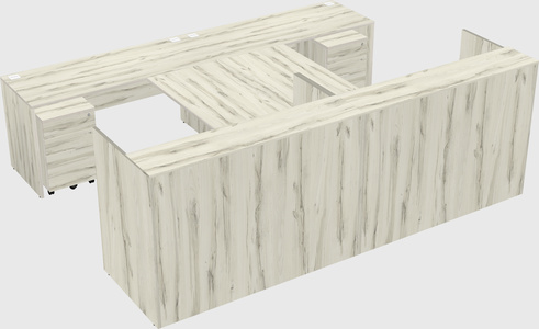 Shared u-shaped reception desks