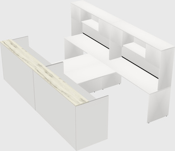 Shared u-shaped reception desks