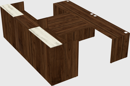 Shared u-shaped reception desks