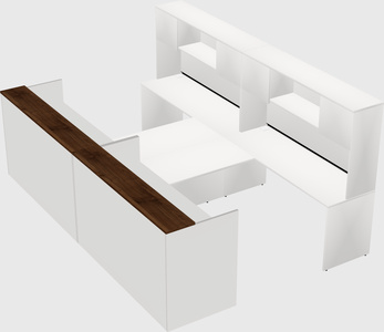 Shared u-shaped reception desks